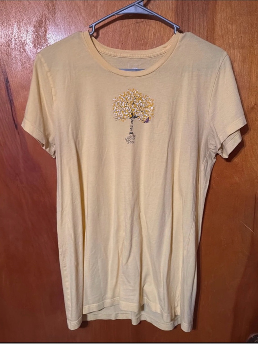 The North Face Women's Pale Yellow Tree Graphic Short-Sleeve Tee